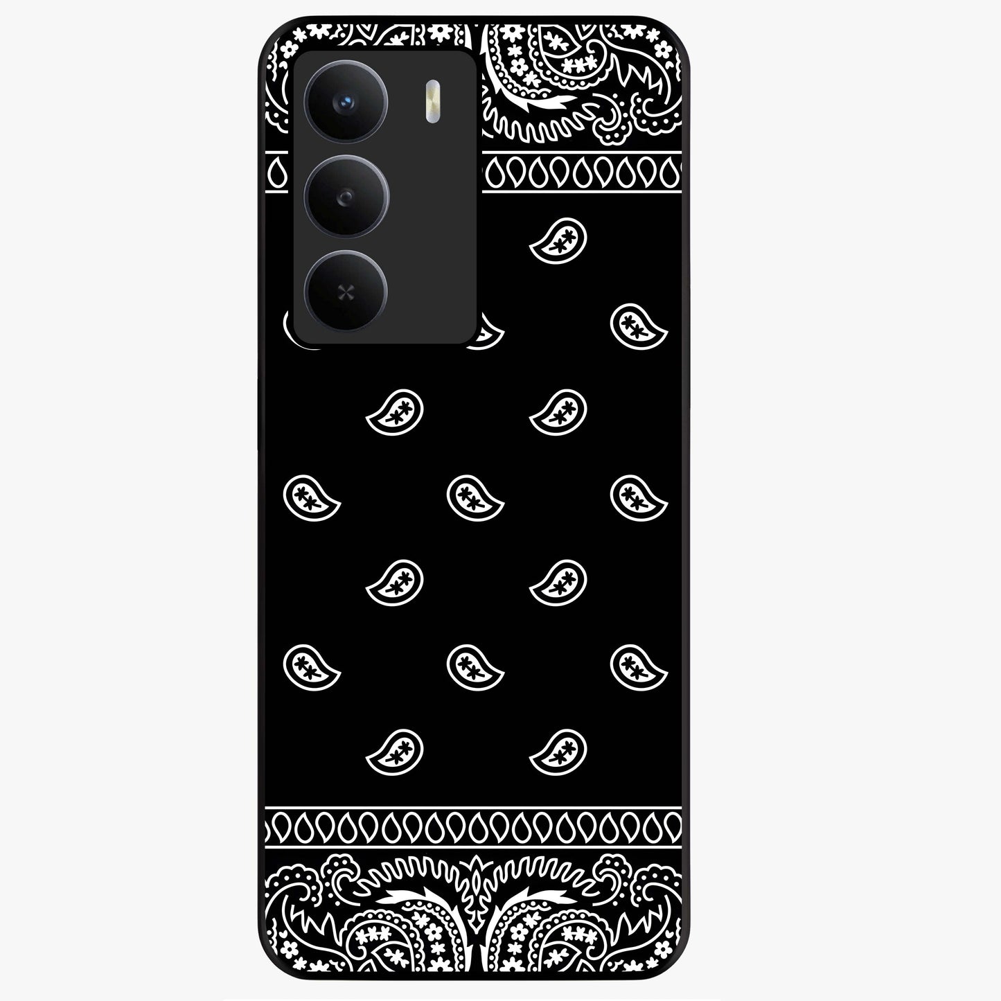 Retro Rebel Threads Glass Case showing flat back view with vintage street style artwork and glossy glass finish.