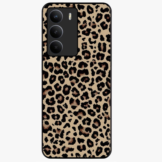 Savage Chic Pattern Glass Case showing flat back view with stylish patterned artwork and glossy glass finish.