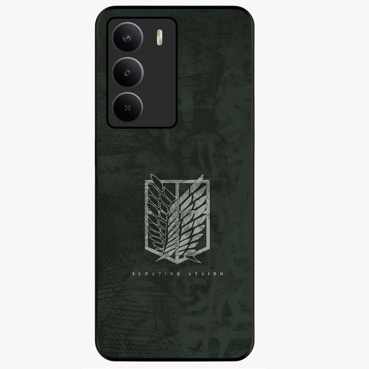 Wings Of Freedom Glass Case showing flat back view with symbolic wings artwork and glossy glass finish.