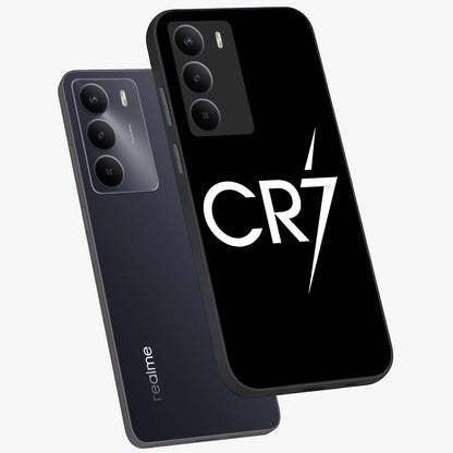 Cr7 Elite Strike Glass Case displayed in angled mockup highlighting powerful sports graphic with bold athletic theme.