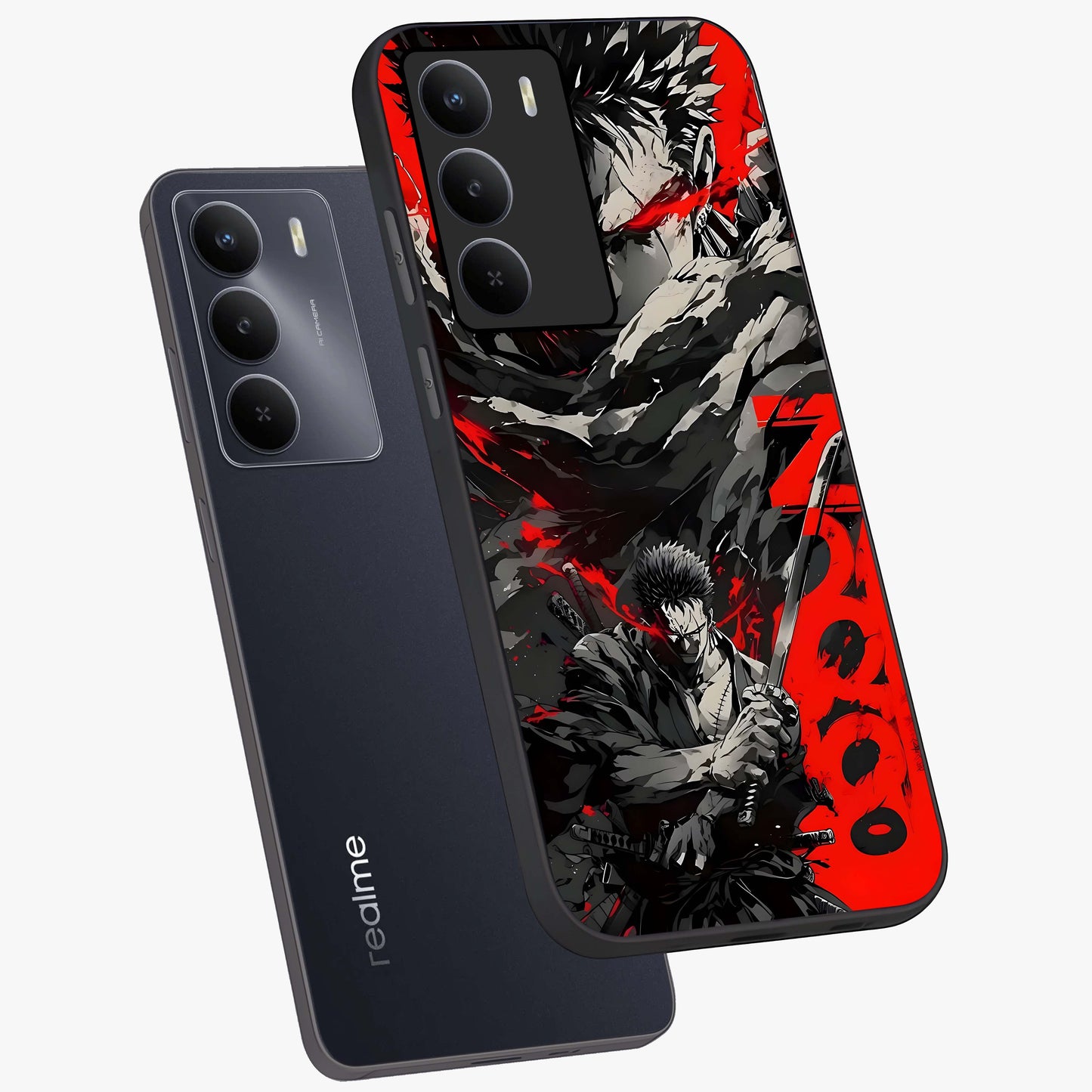 Demon Sword Resolve Glass Case displayed in angled mockup highlighting powerful demon sword illustration with dark fantasy aesthetic.