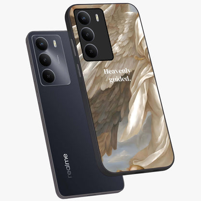 Divine Winged Grace Glass Case displayed in angled mockup highlighting graceful wing design with divine aesthetic style.