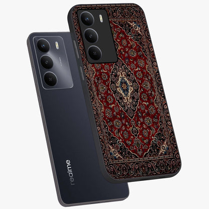 Heritage Carpet Royale Glass Case displayed in angled mockup highlighting intricate royal carpet design with heritage aesthetic.