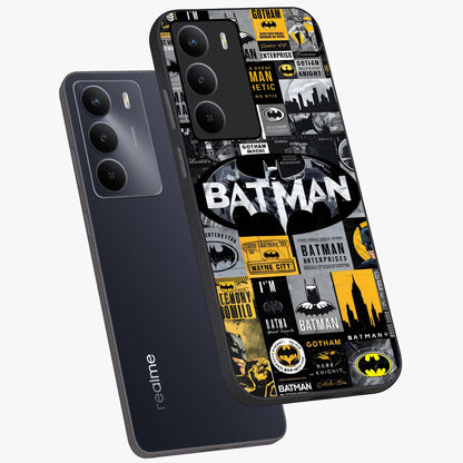 Knight Gotham Rise Glass Case displayed in angled mockup highlighting powerful knight silhouette design with dramatic aesthetic.