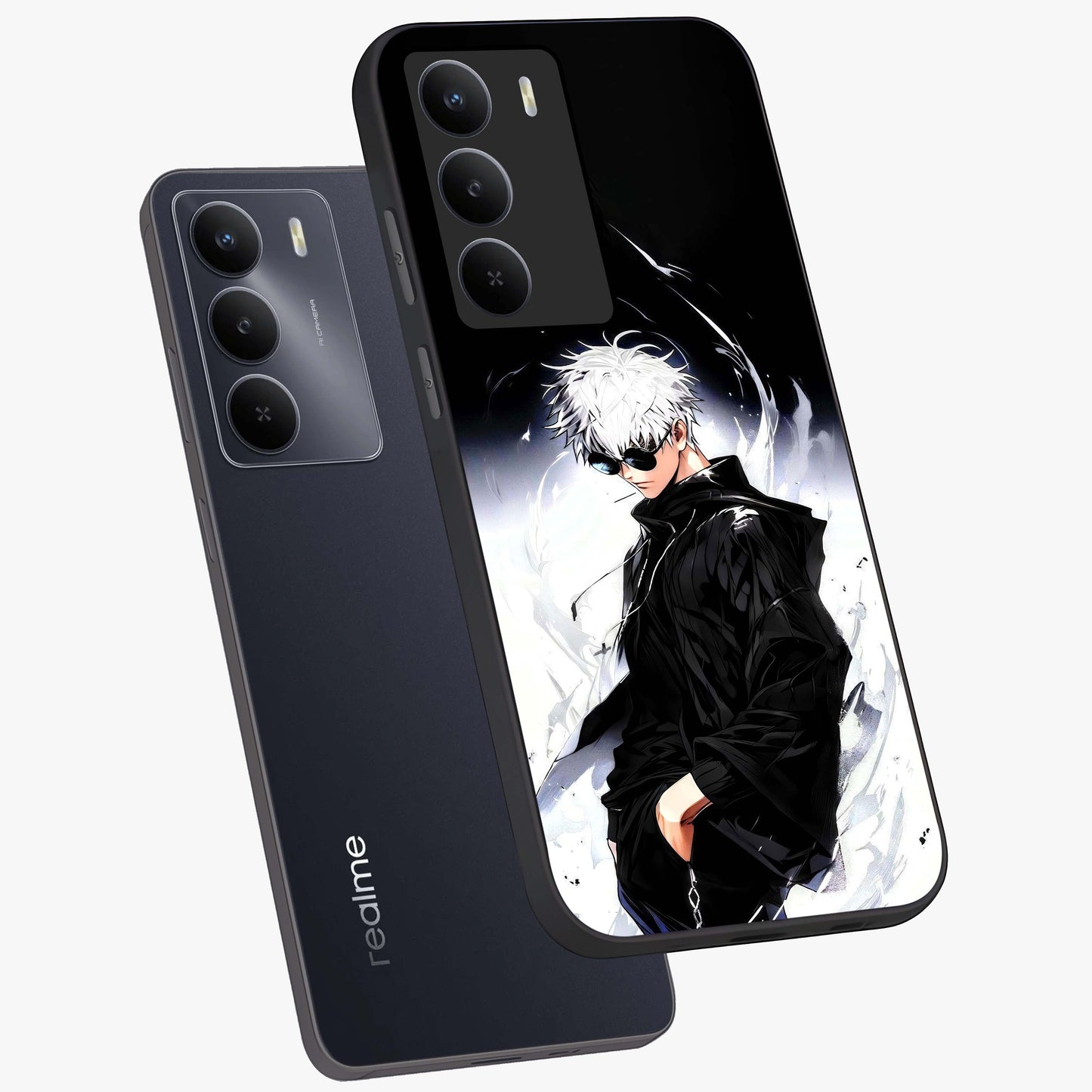 Limitless Shadow King Glass Case displayed in angled mockup highlighting dramatic dark hero design with intense aesthetic.