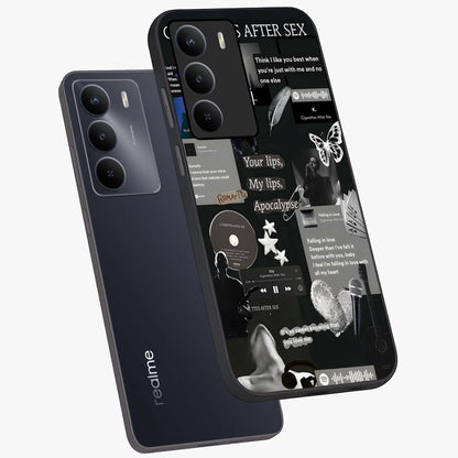 Midnight Love Echo Glass Case displayed in angled mockup highlighting elegant love inspired design with deep aesthetic style.