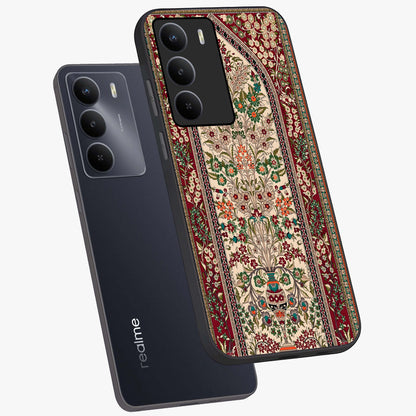 Persian Inspired Glass Case displayed in angled mockup highlighting intricate traditional design with elegant cultural aesthetic.