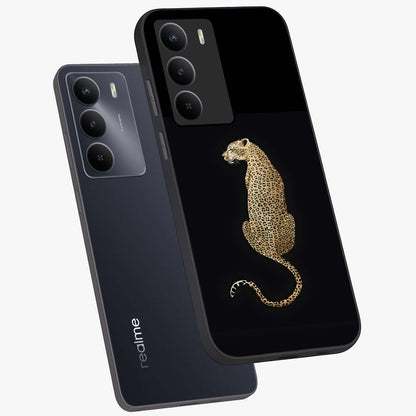 Regal Leopard Glass Case displayed in angled mockup highlighting powerful animal illustration with stylish wild aesthetic.