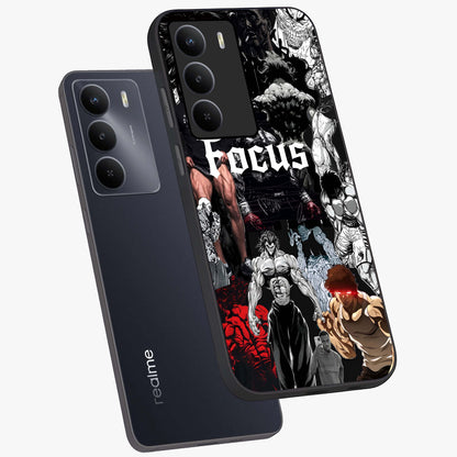 Relentless Power Focus Glass Case displayed in angled mockup highlighting bold statement design with modern aesthetic style.