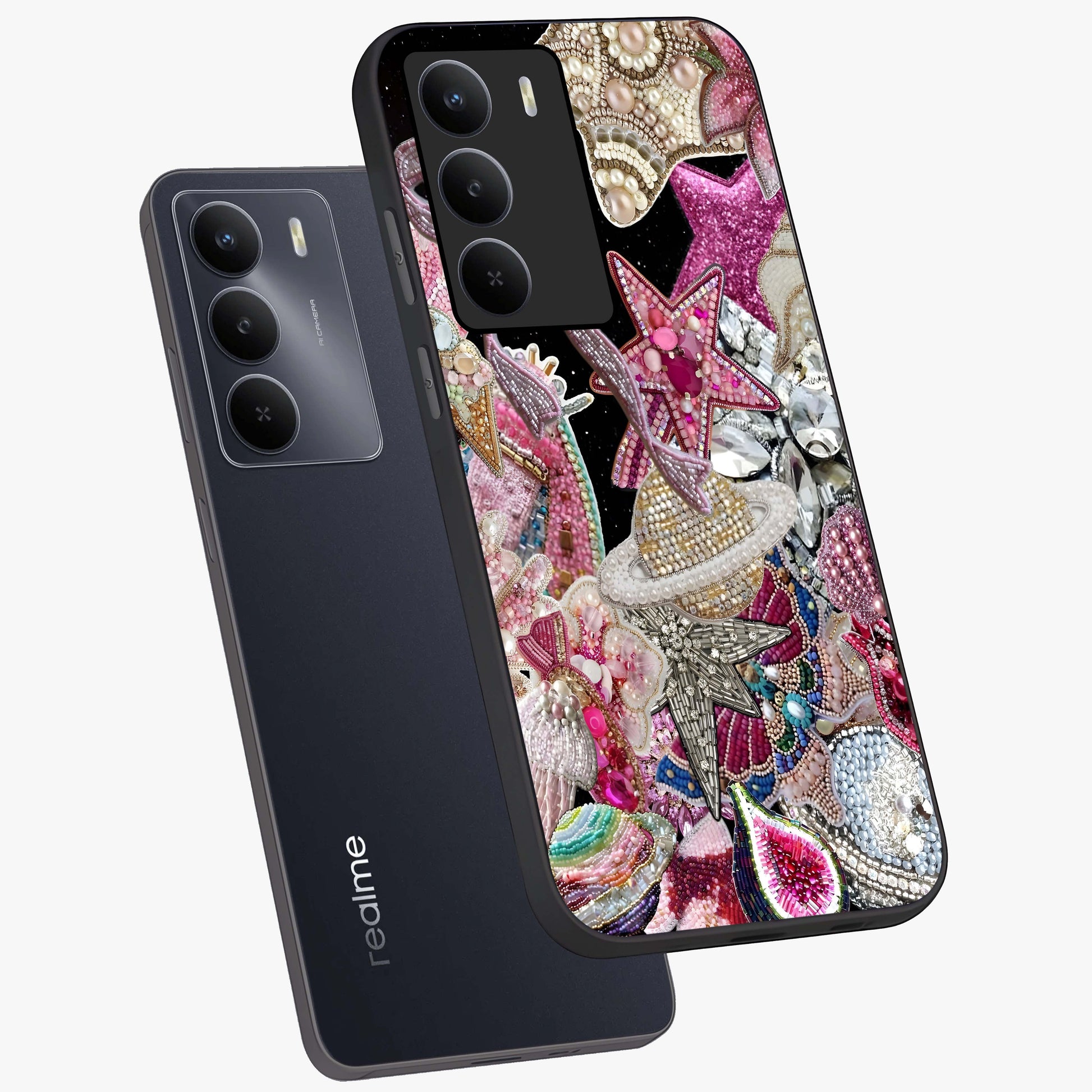 Starlit Jewel Dream Glass Case displayed in angled mockup highlighting glowing celestial jewel design with dreamy aesthetic.