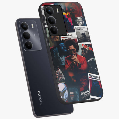 The Weeknd Glass Case displayed in angled mockup highlighting stylish pop culture inspired design with modern aesthetic.