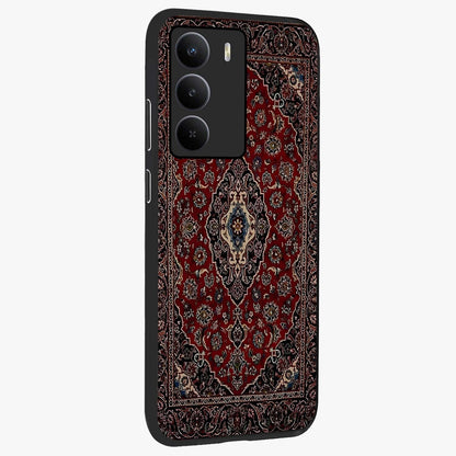 Heritage Carpet Royale Glass Case upright view showcasing detailed ornamental artwork with luxurious traditional theme.