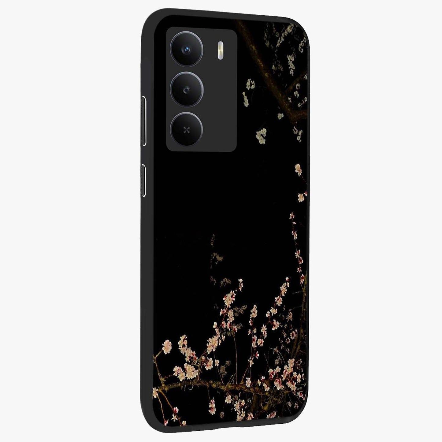 Petal Moon Light With Custom Name Glass Case upright view showcasing elegant floral moon artwork with personalized aesthetic.