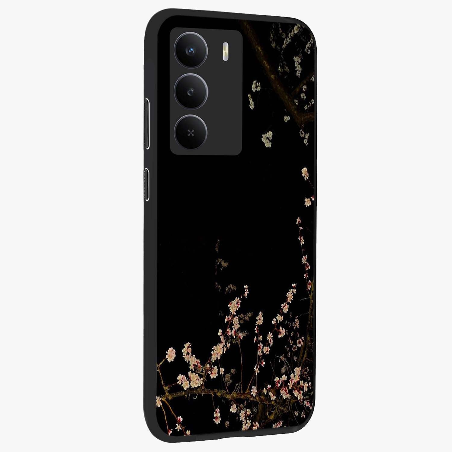 Petal Moon Light With Custom Name Glass Case upright view showcasing elegant floral moon artwork with personalized aesthetic.