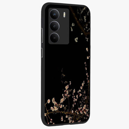 Petal Moon Light With Custom Name Glass Case upright view showcasing elegant floral moon artwork with personalized aesthetic.