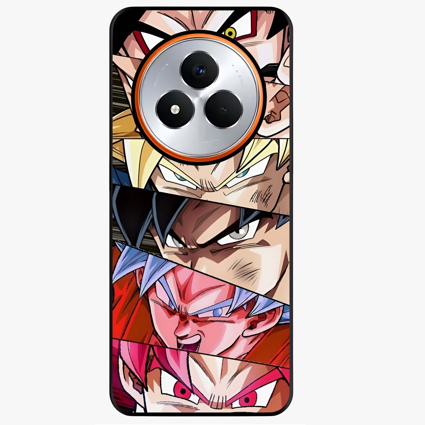 Anime Character Glass Case showing flat back view with vibrant anime artwork and glossy glass finish.