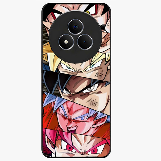 Anime Character Glass Case showing flat back view with vibrant anime artwork and glossy glass finish.