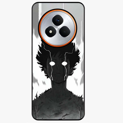 Awakened Inner Rage Glass Case showing flat back view with intense artistic artwork and glossy glass finish.