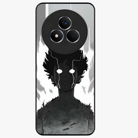 Awakened Inner Rage Glass Case showing flat back view with intense artistic artwork and glossy glass finish.