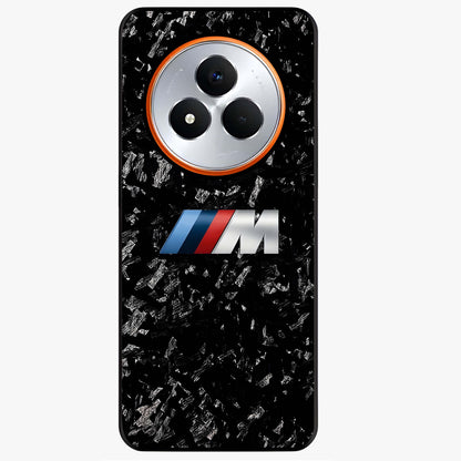 Carbon Speed Mark Glass Case showing flat back view with sporty carbon pattern artwork and glossy glass finish.
