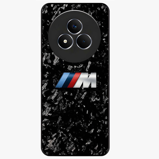 Carbon Speed Mark Glass Case showing flat back view with sporty carbon pattern artwork and glossy glass finish.