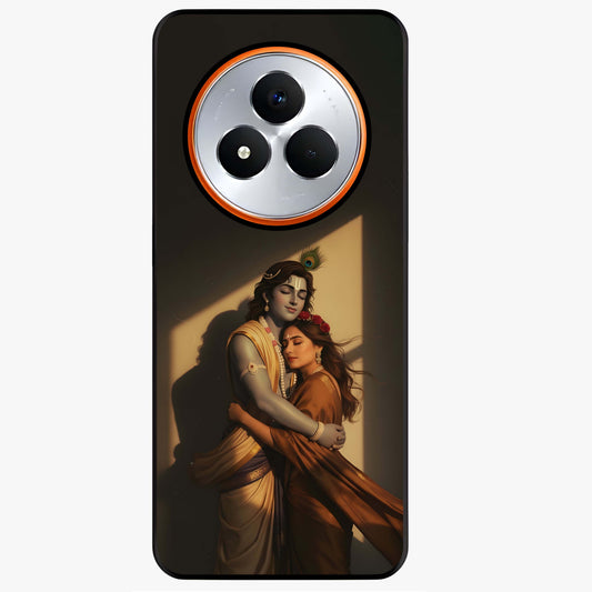 Divine Eternal Love Glass Case showing flat back view with spiritual love themed artwork and glossy glass finish.