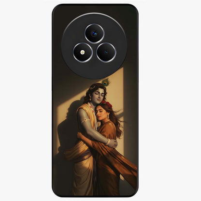 Divine Eternal Love Glass Case showing flat back view with spiritual love themed artwork and glossy glass finish.