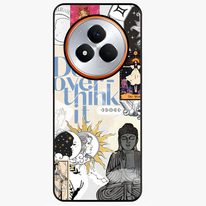 Ethereal Thoughts Glass Case showing flat back view with dreamy artistic artwork and glossy glass finish.