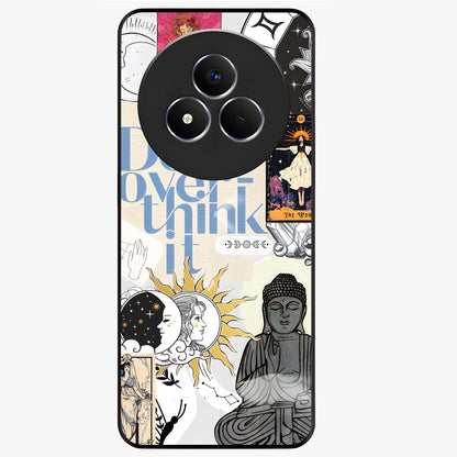 Ethereal Thoughts Glass Case showing flat back view with dreamy artistic artwork and glossy glass finish.