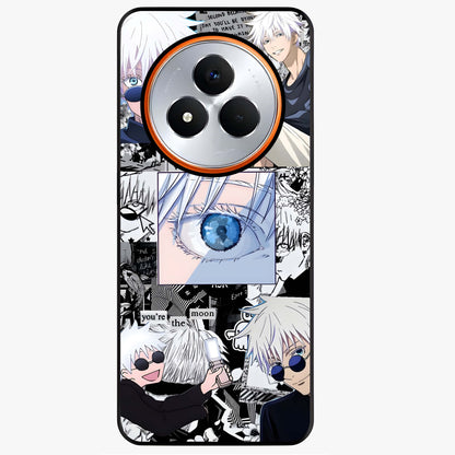 Infinity Sorcerer Chaos Glass Case showing flat back view with mystical sorcerer themed artwork and glossy glass finish.