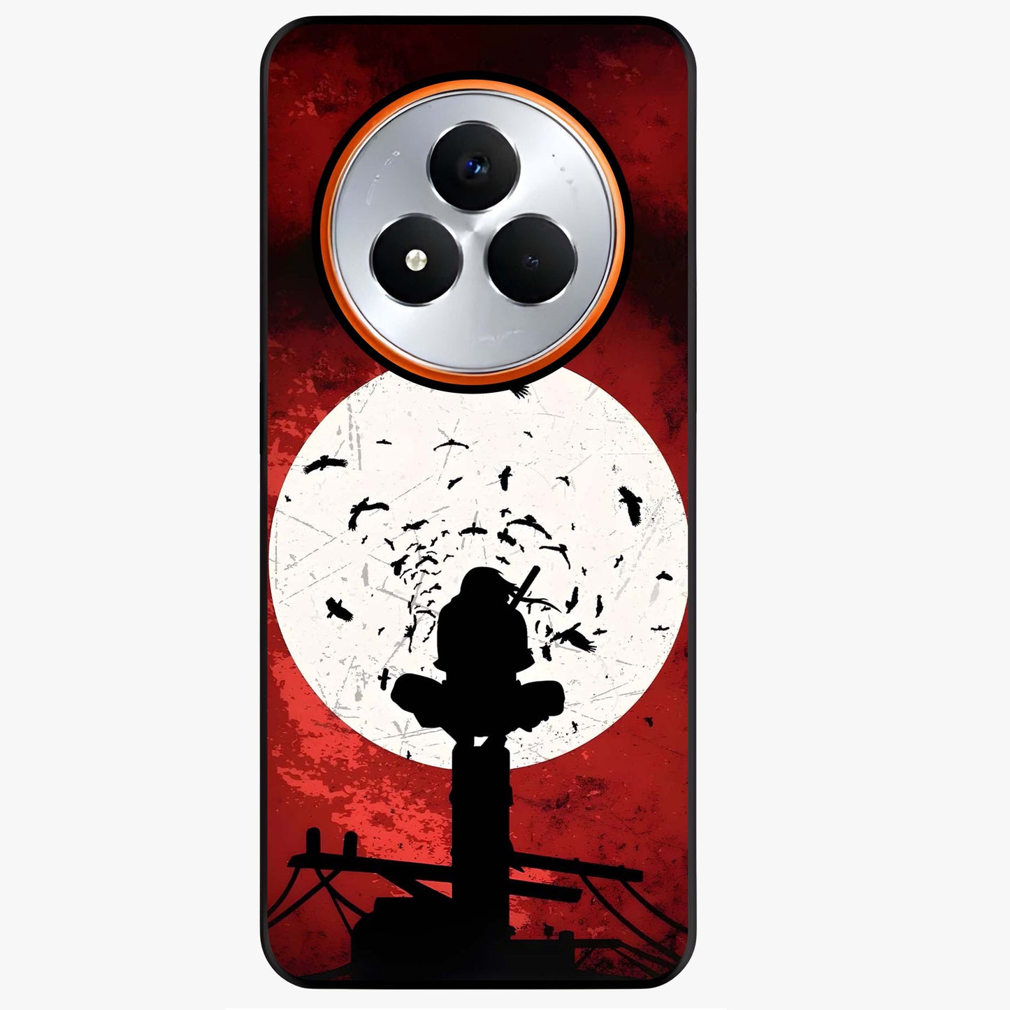Itachi Limited Edition Naruto Anime Glass Case showing flat back view with iconic anime character artwork and glossy glass finish.