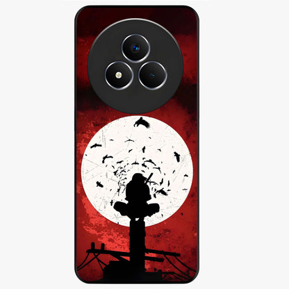 Itachi Limited Edition Naruto Anime Glass Case showing flat back view with iconic anime character artwork and glossy glass finish.