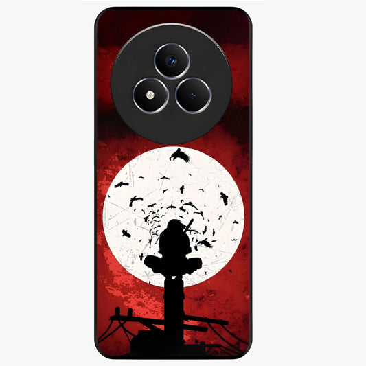 Itachi Limited Edition Naruto Anime Glass Case showing flat back view with iconic anime character artwork and glossy glass finish.