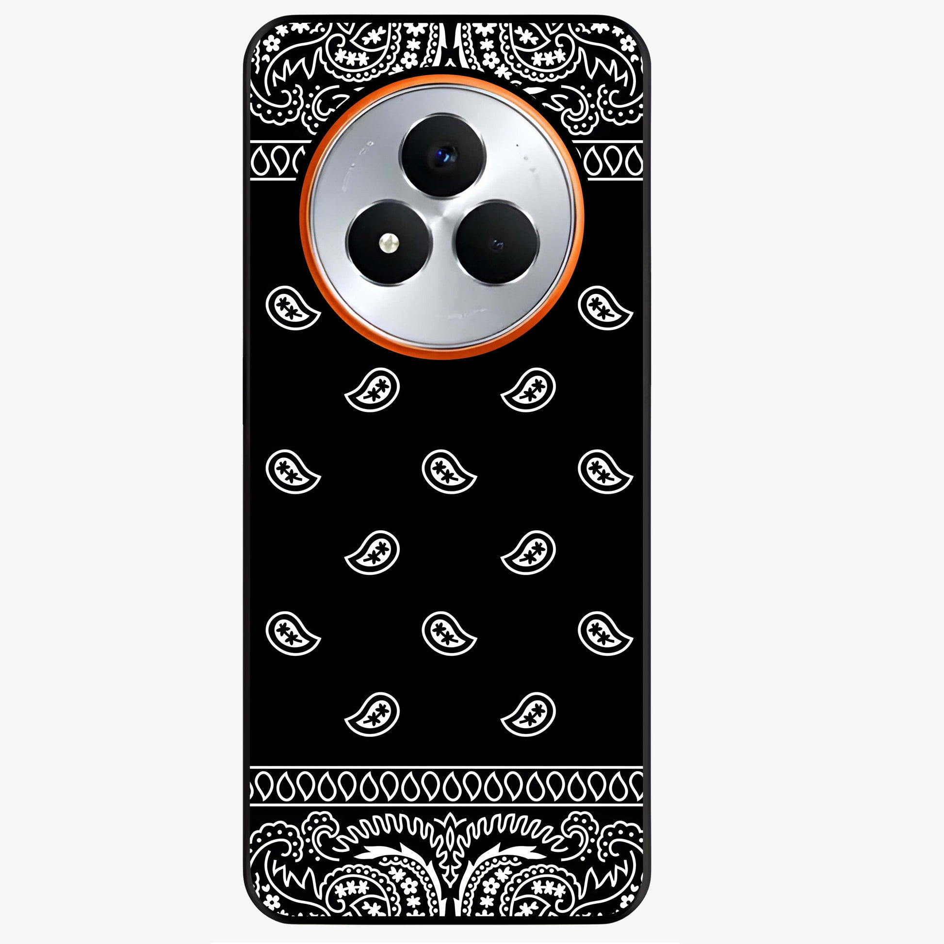 Retro Rebel Threads Glass Case showing flat back view with vintage street style artwork and glossy glass finish.