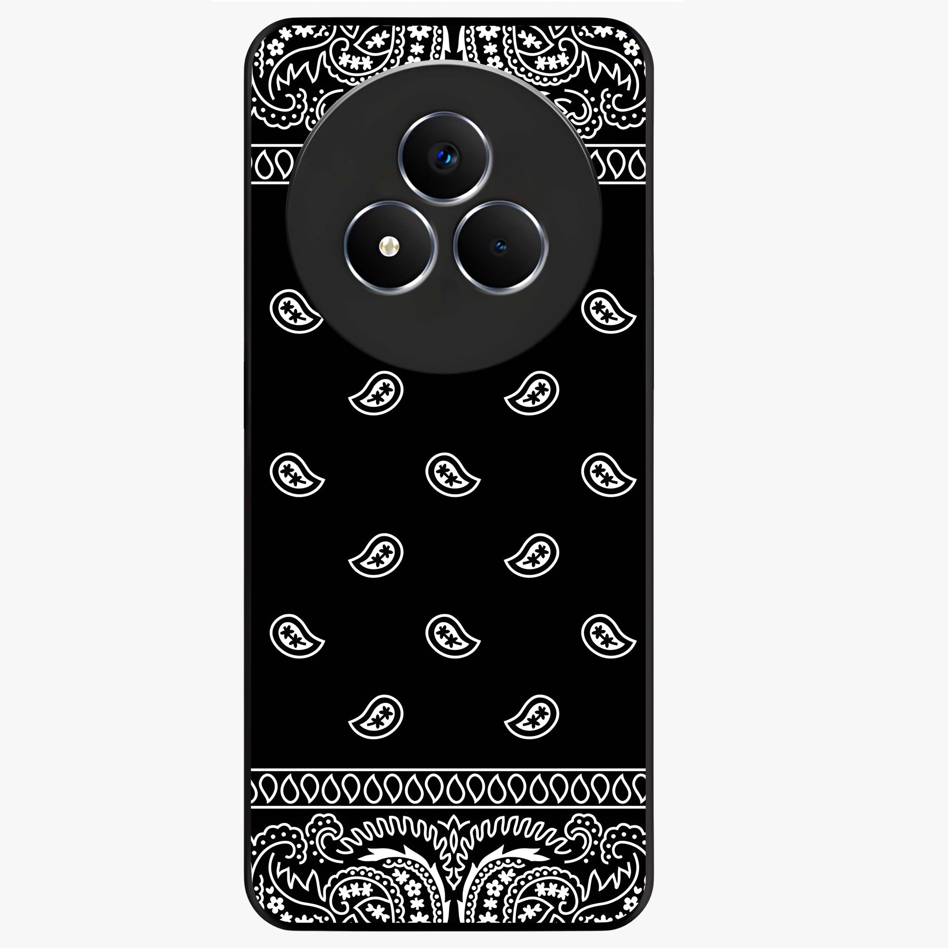 Retro Rebel Threads Glass Case showing flat back view with vintage street style artwork and glossy glass finish.