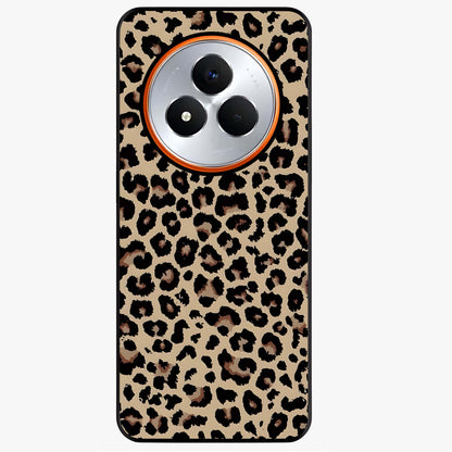 Savage Chic Pattern Glass Case showing flat back view with stylish patterned artwork and glossy glass finish.