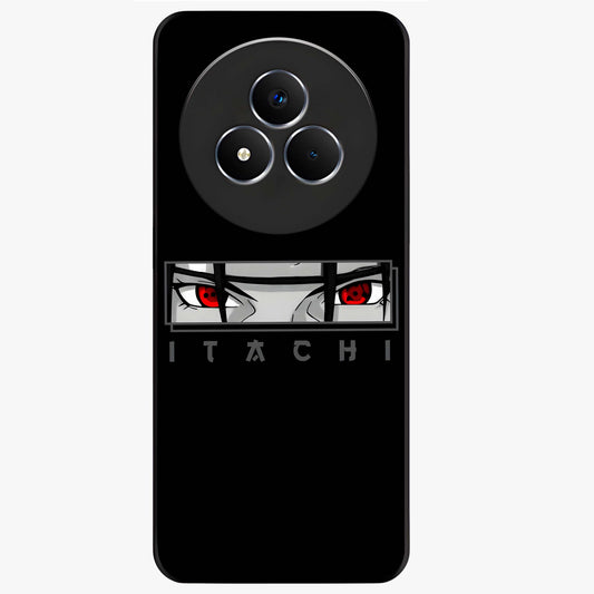 Scarlet Gaze Dominance Glass Case showing flat back view with striking red themed artwork and glossy glass finish.