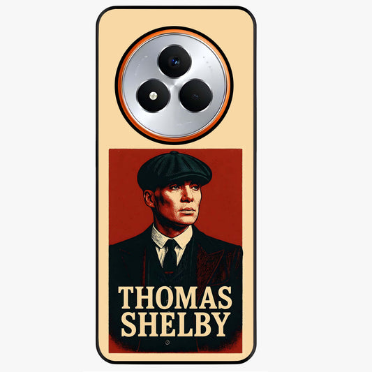 Vintage Mafia Authority Glass Case showing flat back view with bold vintage mafia inspired artwork and glossy glass finish.