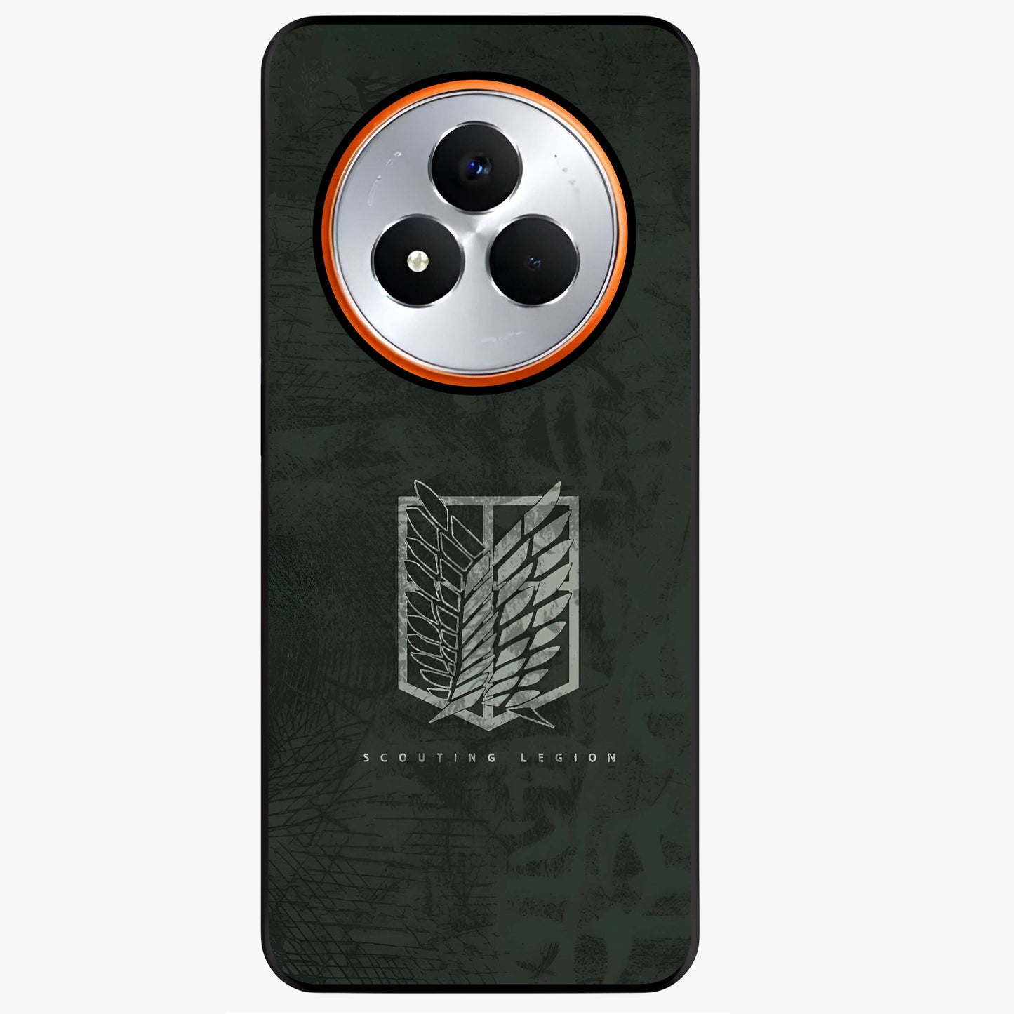 Wings Of Freedom Glass Case showing flat back view with symbolic wings artwork and glossy glass finish.
