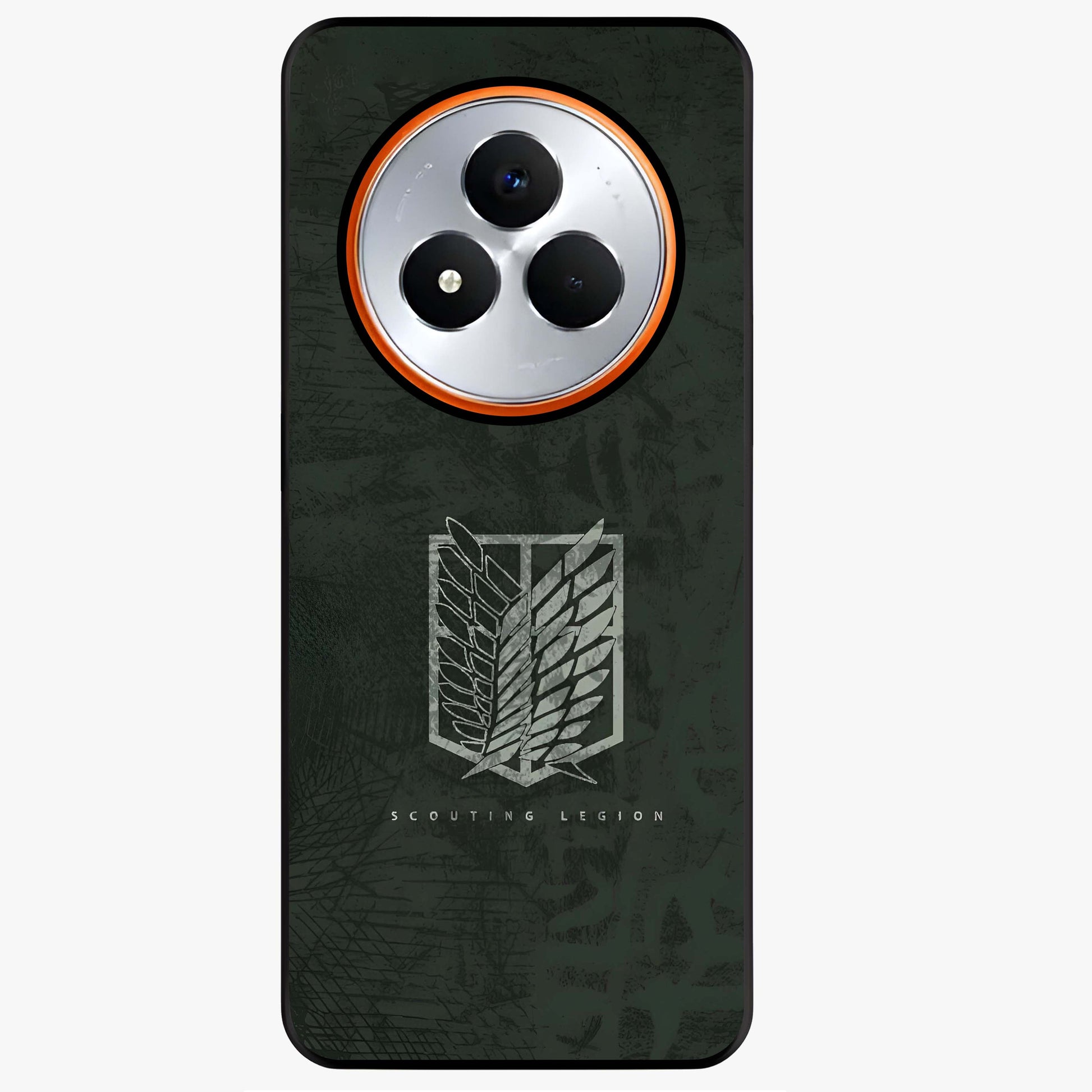 Wings Of Freedom Glass Case showing flat back view with symbolic wings artwork and glossy glass finish.
