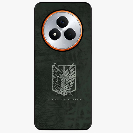 Wings Of Freedom Glass Case showing flat back view with symbolic wings artwork and glossy glass finish.