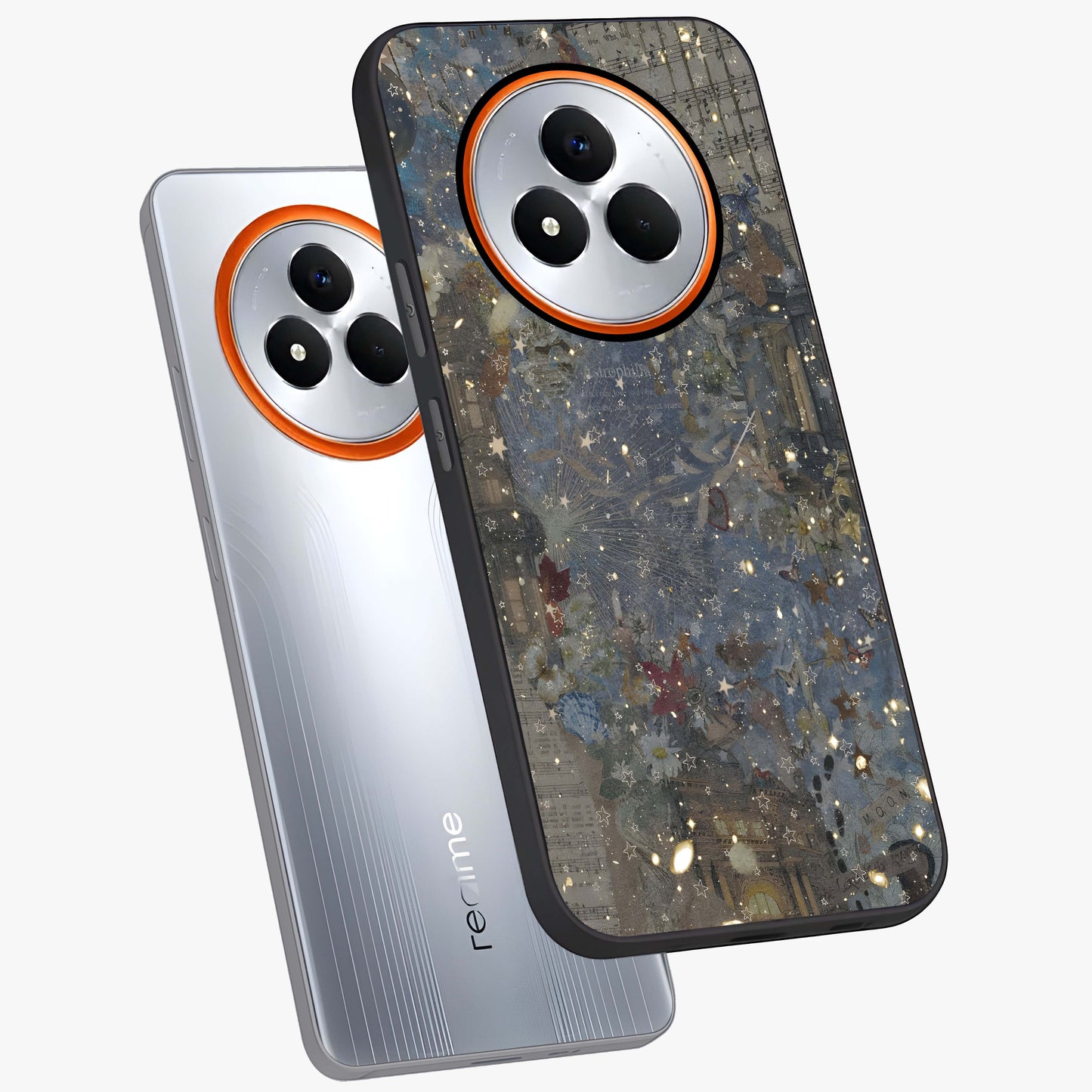 Aesthetic Astrolophia Glass Case displayed in angled mockup highlighting artistic aesthetic elements and smooth glass surface.