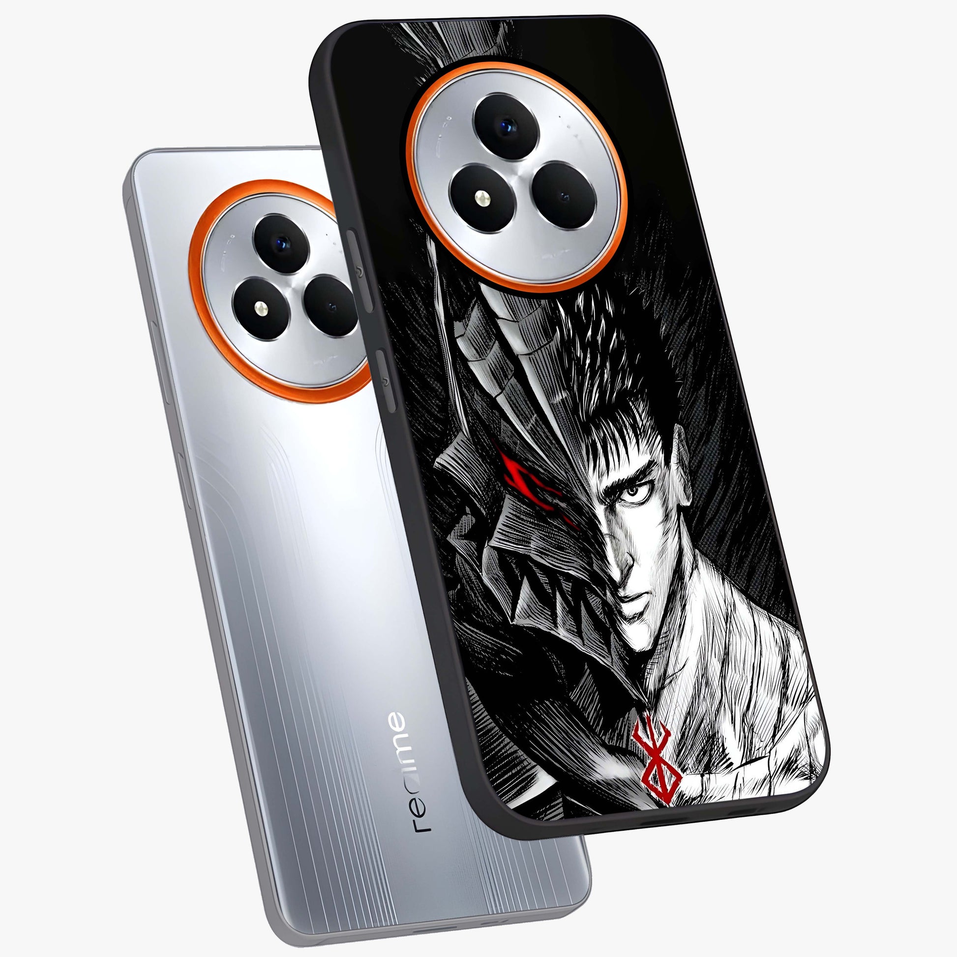 Berserker Blood Oath Glass Case displayed in angled mockup highlighting dark fantasy graphic design and powerful theme.