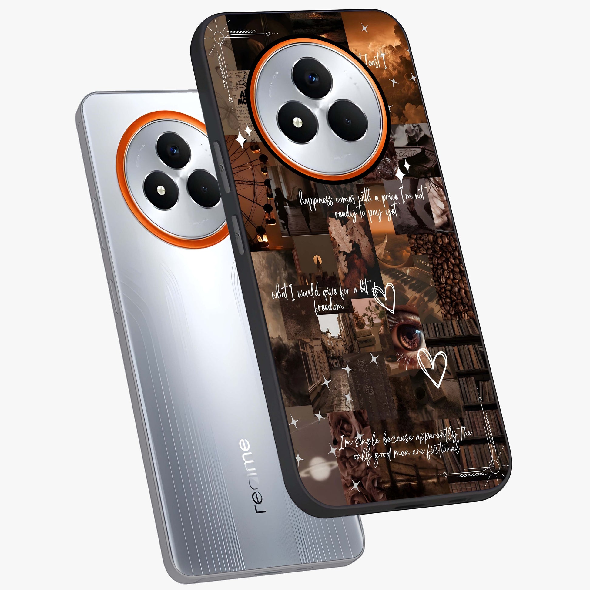 Bittersweet Aesthetic Chaos Glass Case displayed in angled mockup highlighting expressive abstract artwork and edgy aesthetic theme.