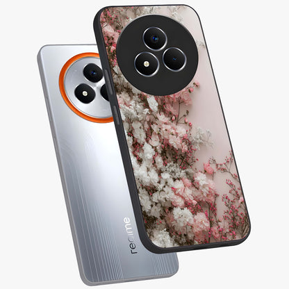 Blush Blossom Cloud Glass Case displayed in angled mockup highlighting soft cloud and blossom design with pastel aesthetic.