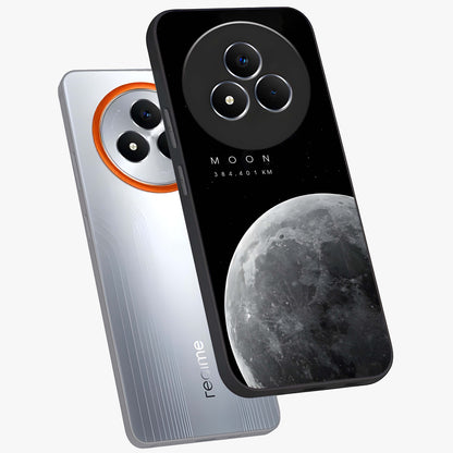 Cosmic Moon Glow Glass Case displayed in angled mockup highlighting celestial moon design with cosmic aesthetic theme.