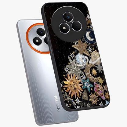 Cosmic Sparkle Dreams Glass Case displayed in angled mockup highlighting dreamy star sparkle design with celestial aesthetic.