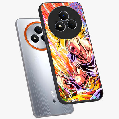 Firing Goku Glass Case displayed in angled mockup highlighting dynamic anime character design with action aesthetic.