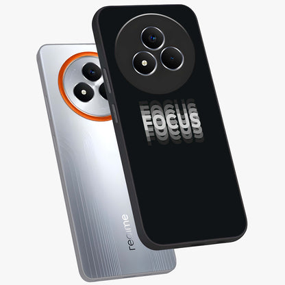 Focus Mode On Glass Case displayed in angled mockup highlighting clean minimal text artwork with modern aesthetic style.