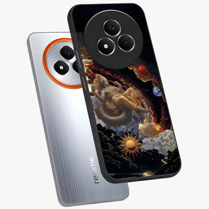 Galactic Divine God Glass Case displayed in angled mockup highlighting powerful celestial deity illustration with galactic aesthetic.